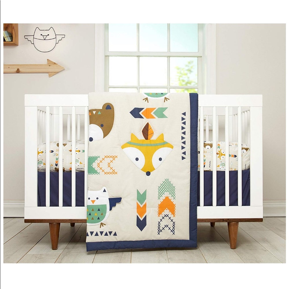 Modern Western crib set